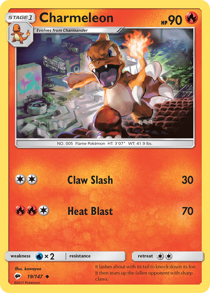 Charmeleon (19/147) [Sun & Moon: Burning Shadows] Pokemon Single Pokémon  | Multizone: Comics And Games