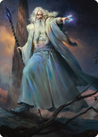 Saruman of Many Colors Art Card [The Lord of the Rings: Tales of Middle-earth Art Series] MTG Single Magic: The Gathering  | Multizone: Comics And Games