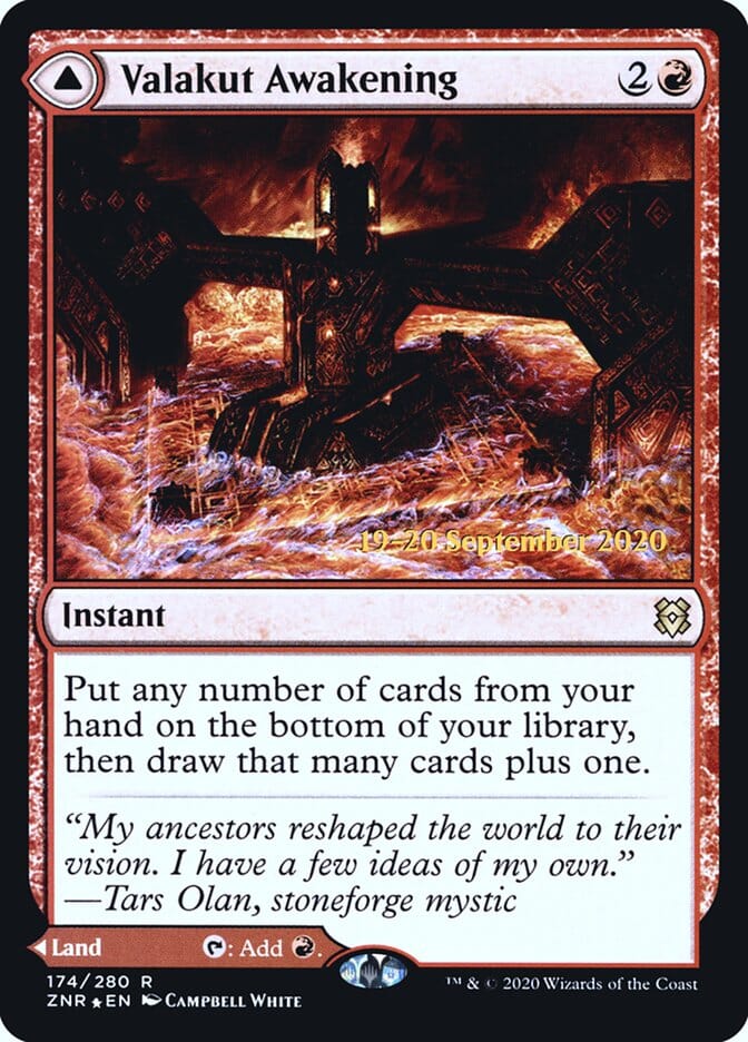 Valakut Awakening // Valakut Stoneforge [Zendikar Rising Prerelease Promos] MTG Single Magic: The Gathering  | Multizone: Comics And Games