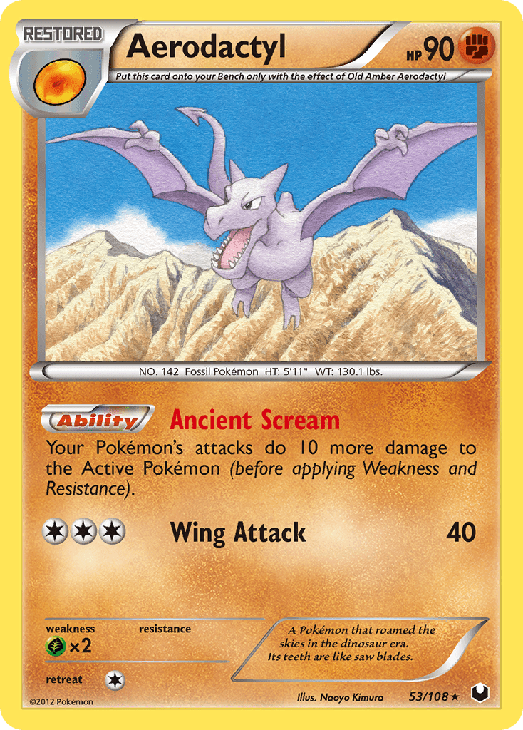 Aerodactyl (53/108) [Black & White: Dark Explorers] Pokemon Single Pokémon  | Multizone: Comics And Games