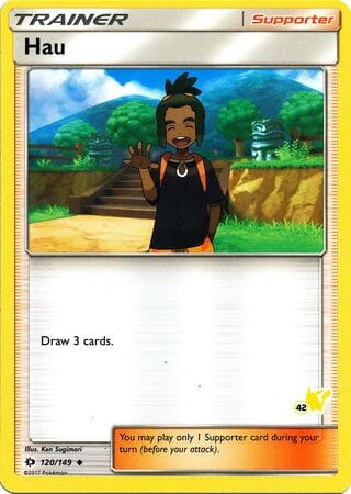 Hau (120/149) (Pikachu Stamp #42) [Battle Academy 2020] Pokemon Single Pokémon  | Multizone: Comics And Games