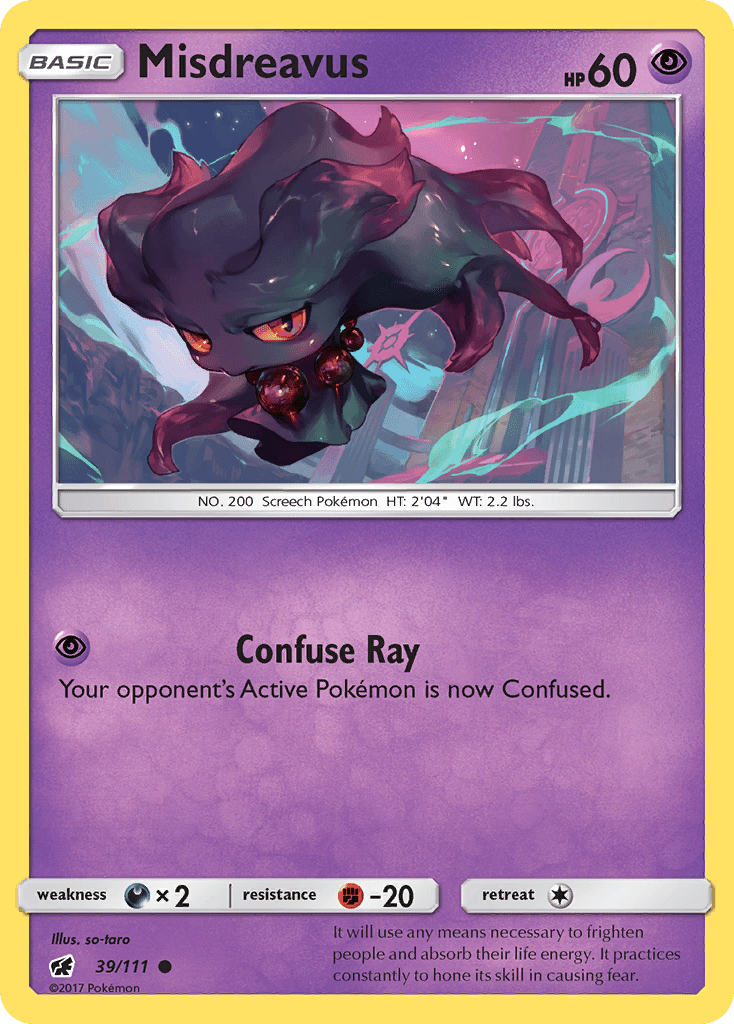 Misdreavus (39/111) [Sun & Moon: Crimson Invasion] Pokemon Single Pokémon  | Multizone: Comics And Games