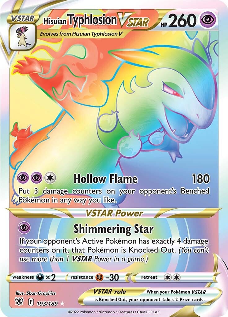 Hisuian Typhlosion VSTAR (193/189) [Sword & Shield: Astral Radiance] Pokemon Single Pokémon  | Multizone: Comics And Games