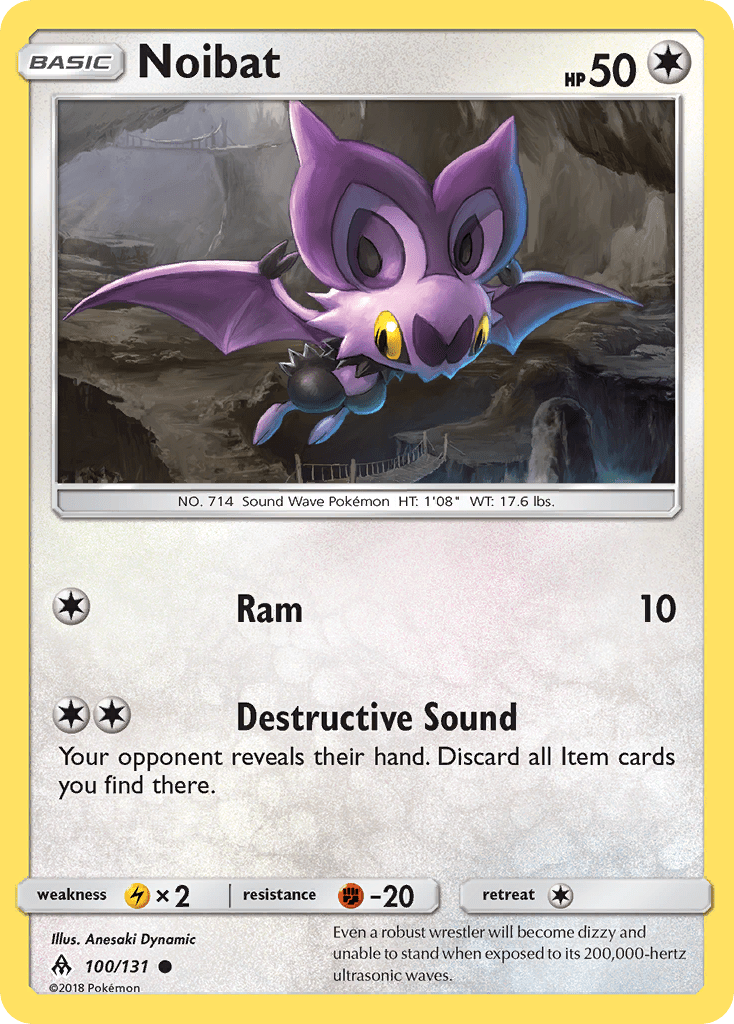 Noibat (100/131) [Sun & Moon: Forbidden Light] Pokemon Single Pokémon  | Multizone: Comics And Games
