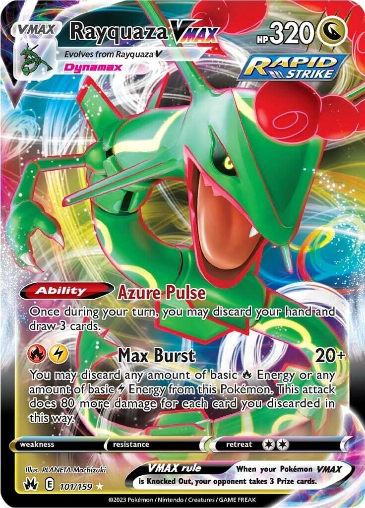 Rayquaza VMAX (101/159) (101) [Sword & Shield: Crown Zenith] Pokemon Single Pokémon  | Multizone: Comics And Games