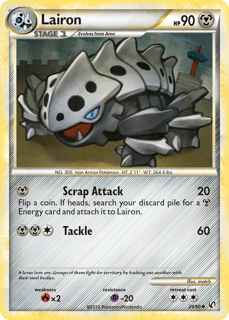 Lairon (29/90) [HeartGold & SoulSilver: Undaunted] Pokemon Single Pokémon  | Multizone: Comics And Games