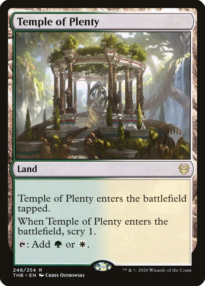 Temple of Plenty (Promo Pack) [Theros Beyond Death Promos] MTG Single Magic: The Gathering  | Multizone: Comics And Games