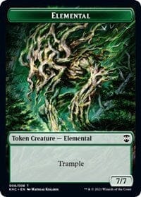 Elemental // Elf Warrior Double-sided Token [Kaldheim Commander Tokens] MTG Single Magic: The Gathering  | Multizone: Comics And Games