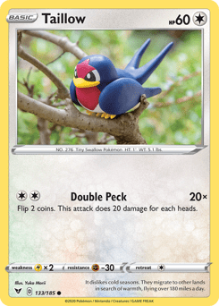 Taillow (133/185) [Sword & Shield: Vivid Voltage] Pokemon Single Pokémon  | Multizone: Comics And Games