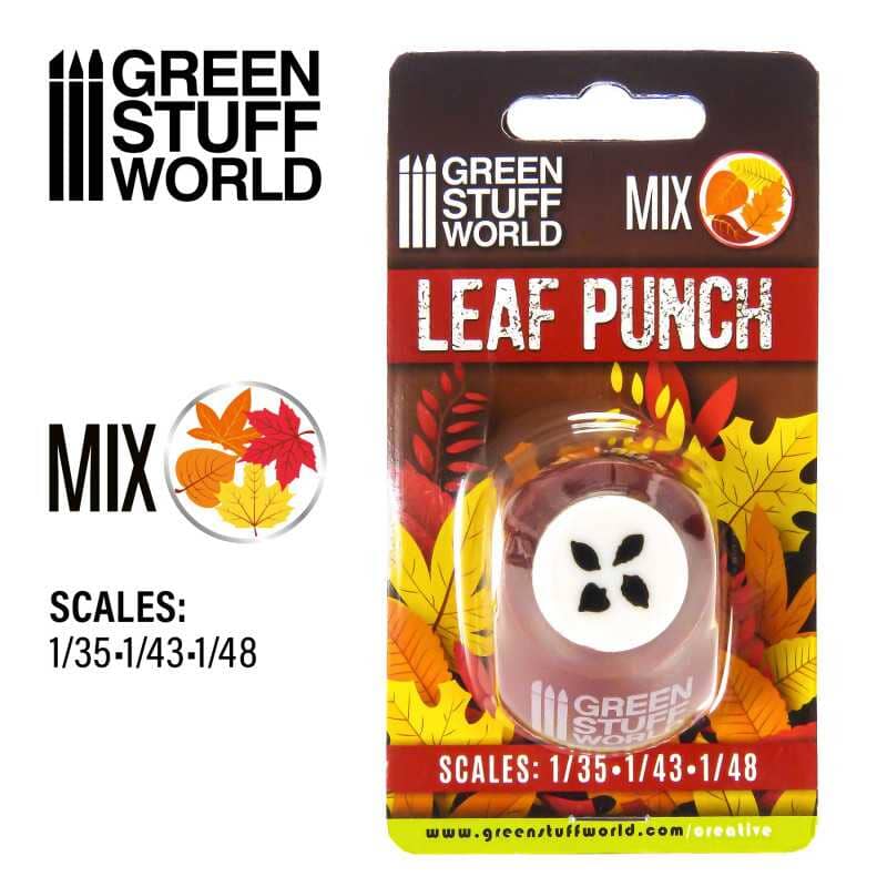 Miniature Punch ( Leaf Punch ) Hobby Product Green Stuff World Grey leaf Mix  | Multizone: Comics And Games