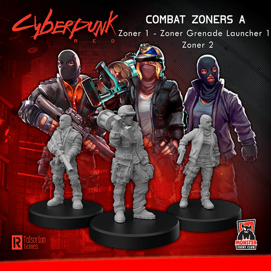 Cyberpunk Red Miniatures: Combat zoners Accessories|Accessoires Multizone: Comics And Games Combat Zoners B  | Multizone: Comics And Games